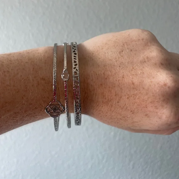 Kendra Scott Silver Set of 3 Bracelets - Picture 3 of 8